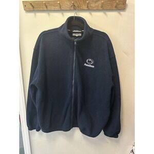 Men's Blue Penn State Full Zip Fleece Size L Nittany Lions
